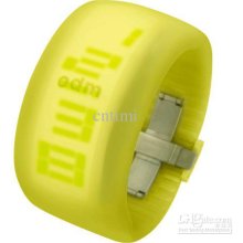 Vegan New Flash Yellow Jelly Digital Unisex Bracelet Led Watch