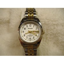 Vintage 1980s Sharp Day Date Calendar Quartz Watch.