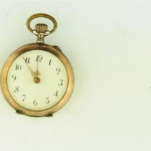 Vintage 31mm Swiss .800 Two Tone Silver Pocket Watch Fancy Dial Running