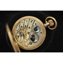 Vintage 50 Mm Tavannes Hunting Case Pocket Watch For Repairs