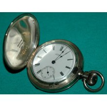 Vintage A.w. Co. Waltham Original Dueber Coin Silver Case Pocket Watch