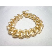 Vintage Avon Gold Tone Gilded Links Bracelet 1975 Av5 Nwb