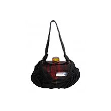 Vintage Black Sputnik Handbag With Lucite