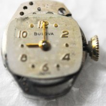 Vintage Bulova Wrist Movement 17 Jewels Cal 6bo Running 335