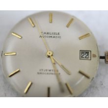 Vintage Carlisle W Date Dial Automatic Movement 17 Jewels Cal Fyz A365