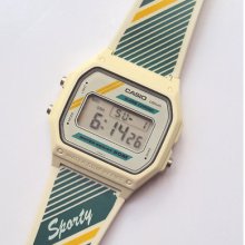 Vintage Casio Watch Lcd W-18 Module 596 Japan 1980's