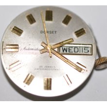 Vintage Dorset W Date/day Dial Automatic Movement 25 Jewels 5