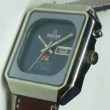 Vintage Gents Ricoh Crystal 21jewels Daydate Automatic Japan Wrist Watch