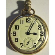 Vintage Hamilton 17 Jewel 956 Pocket Watch - Automatic Movement - Works Great