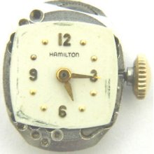 Vintage Hamilton 757 Grade 22j Adjusted Watch Movement Good Bal Hs & Ms Ticks