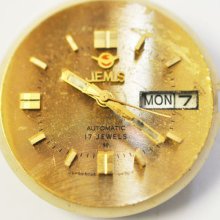 Vintage Jemis W Date/day Dial Automatic Movement 17 Jewels 245