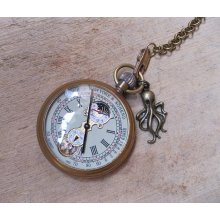 Vintage mechanical pocket watch New York and sohend pocket watch, jewelry, necklace, accessories, gift MP-8