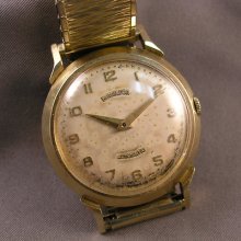 Vintage Men's Hamilton Wristwatch 14k Gold Bezel S.steel Back Automatic As Is