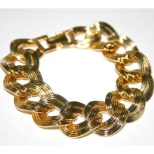 Vintage Monet gold link bracelet