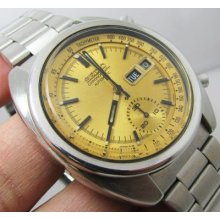 Vintage Seiko Chronograph Automatic 6139-6012 Gold Dial 2.