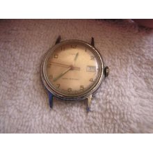 Vintage Timex Watch With Red Second Hand Date Water Resistant