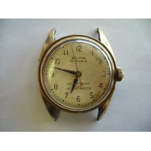 Vintage Working Bulova 23j Self Winding Six Adjustments Base Metal Watch 13