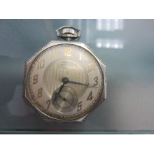 Waltham 14k White Gold Pocketwatch