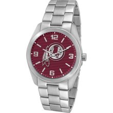Washington Redskins Nfl Game Time Elite Watch - Stainless Steel W/textured Dial