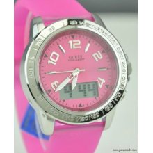 Watch Guess Pink Rubber Ladies U95148l2