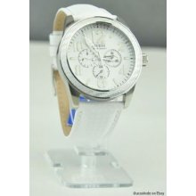 Watch Guess White Leather Men U10645g2