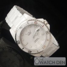 Watch - Mens White Ceramic Watch - Ltd-020613