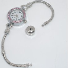 Watch W/snap Clasp Fit European Beads 18cm B07432