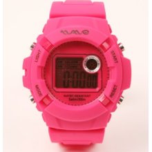 Wave Gear Unisex Sports Colourful Reef Pink Watch Rf1001pk With Colour Matched Rubber Strap