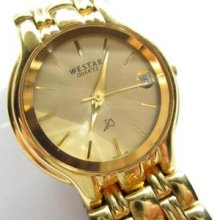 Westar N.o.s Quartz Watch Yellow Dial Runs And Keeps Time