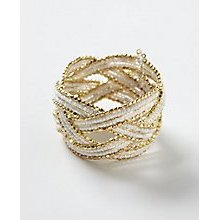 Whirl Woven Cuff- Gold, ONE SIZE