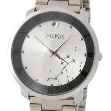 White Mike 9054 Men's Round Dial Alloy Analog Casual Watch Quartz Movement