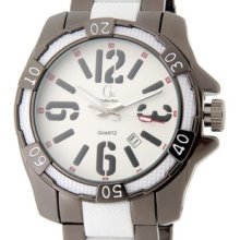 White Stylish Men's Analog Casual Quartz Watch With Date Display