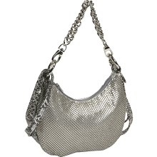 Whiting and Davis Boa Convertible Pouch Matte Silver