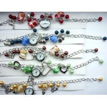 Women Watches Ladies Girls Charm Bracelet Watch Black Green Yellow Brown