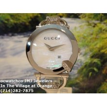 Women's Gucci 122.5 Chiodo Diamond Ladies Watch, Mother Of Pearl Dial