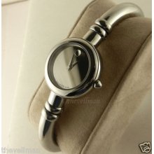 Women's Ladies Swiss Made Movado Bareleto Mirror Dial Bangle Watch $650 Retail