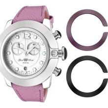 Women's So-Be Mood Chronograph White Dial Lilac Saffiano Leather ...