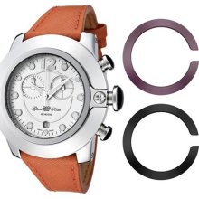 Women's Sobe-Mood Chronograph White Dial Coral leather ...