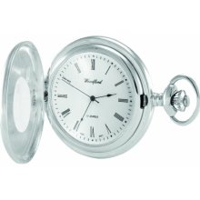 Woodford Mechanical Half-Hunter Pocket Watch, 1049, Men's Sterling Silver With Albert (Suitable For Engraving)