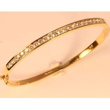 Yellow Gold Diamond Bangle Bracelet, Not on the high street