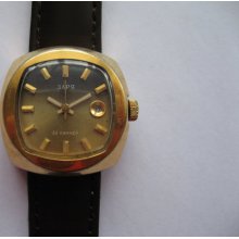 ZARIA vintage automatic mechanical ladies watch 30 jewels gold-plated Soviet watch