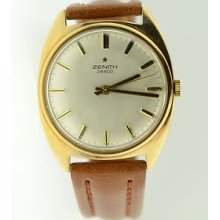 Zenith 28800 Vintage 18k Yellow Gold Mens Mechanical Rare Watch