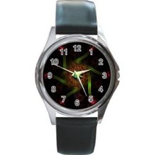 Abstract GraphicRound Metal Watch 06