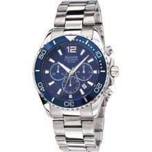 Accurist Men's Blue Bezel, Blue Dial, Stainless Steel Chronograph MB946NN Watch