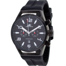 Adee Kaye AK7232-MIPB Black Silicone Rubber Chrono Watch