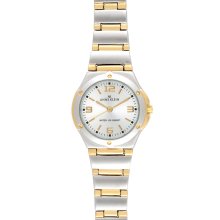 AK Anne Klein Women's 10-8655SVTT Two Tone Round Dress Watch