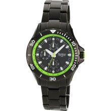 Armitron Mens Black with Green Multifunction Watc