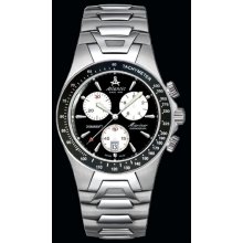 Atlantic Mariner Black/White Chronograph Watch