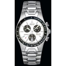 Atlantic Mariner White/Black Chronograph Watch