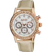 August Steiner Women's Multifunction Dazzling Strap Watch